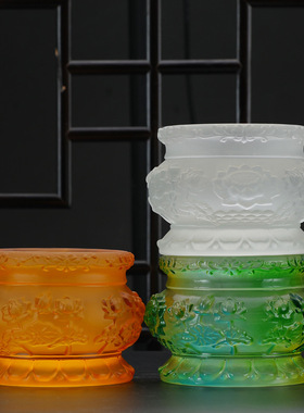 水琉璃中式佛堂装饰摆件