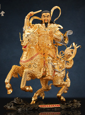 铜中式佛堂九天应元雷声装饰摆件