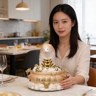 白家仙吉祥物像体摆件刺猬真身东北五大仙神像佛堂口家用原创摆饰