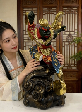 树脂中式佛堂佛像树脂雷装饰摆件