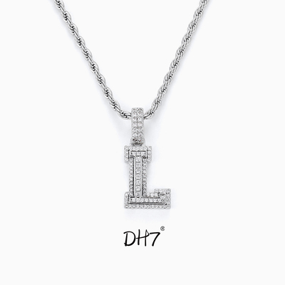 DH7满钻字母项链男女同款