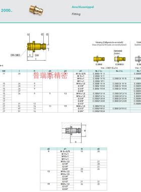 塑胶模具配件仿模斯堡精密接头 水嘴 E2000-9 13 19 水咀黄铜材质