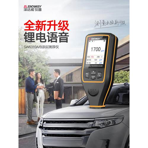 深达威SW-6310A/B涂层测厚仪铁铝两用高精度漆膜仪汽车漆面检测仪