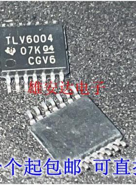 全新 TLV6004IPWR 丝印TLV6004 低功耗运算放大器IC 贴片TSSOP-14