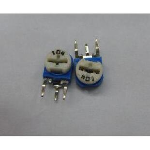 旋转式合成碳膜可调电位器WH06-1K电位器 侧调立式  10只小包