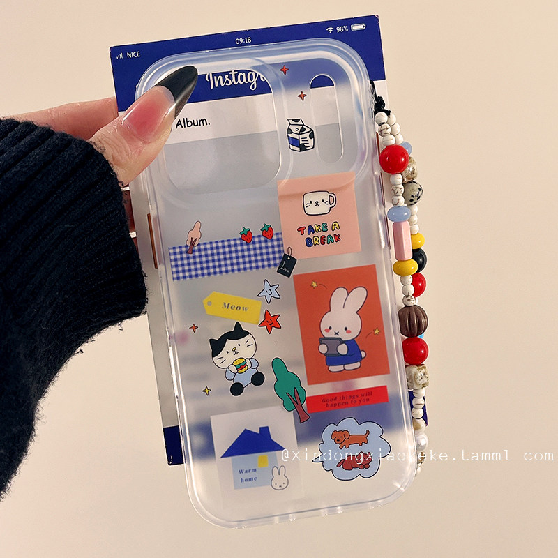 日韩插画可爱米菲兔猫咪适用苹果iPhone17ProMax手机壳16pro新款14带链条13小众14promax硅胶15pro创意17全包,3C数码配件,手机保护套/壳,淘宝优惠券,粉丝福利购,淘宝优惠卷