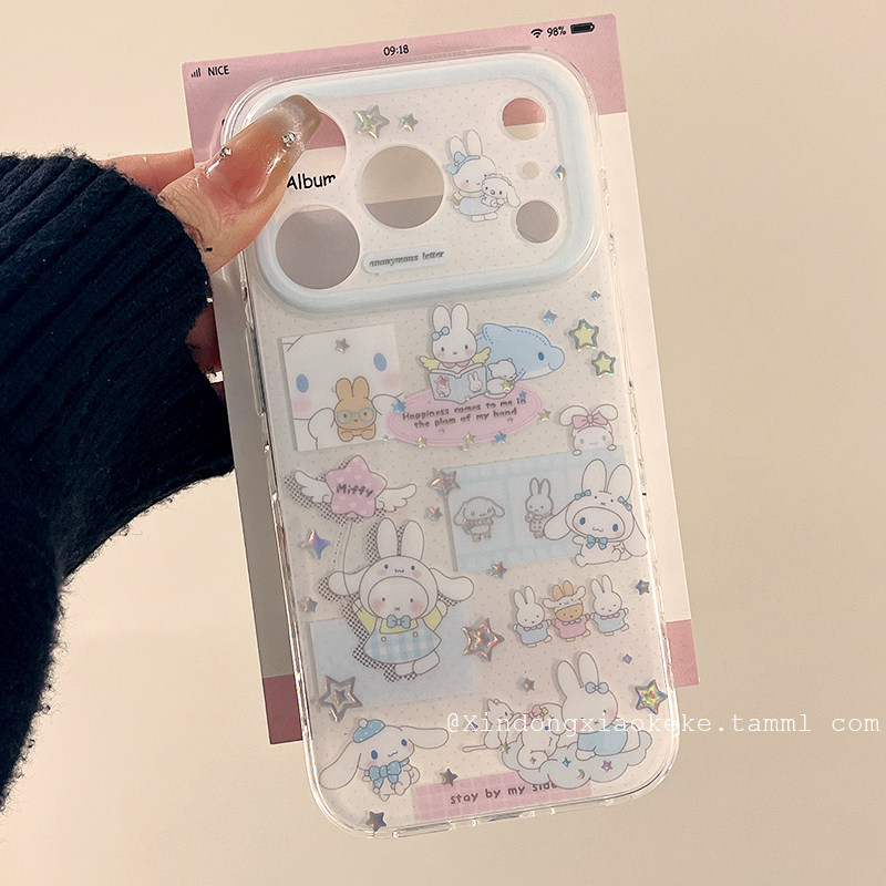 可爱卡通玉桂狗米菲兔适用苹果iPhone17ProMax手机壳16pro新款14少女心13小众14promax硅胶15pro创意17全包16