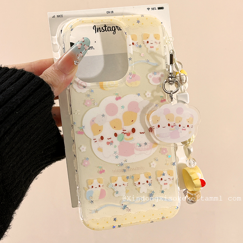 棉花糖猫咪适用苹果手机壳