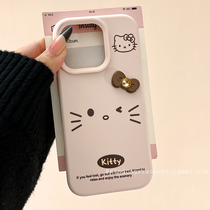可爱少女心粉色HelloKitty适用苹果iPhone16ProMax手机壳15新款14卡通13小众14promax女款16pro硅胶12全包11