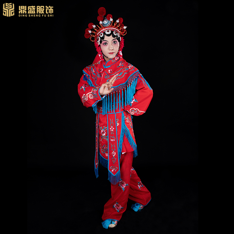 极速戏曲戏装女兵l衣越剧京剧武旦刀马旦杨门女将打衣戏服成人演