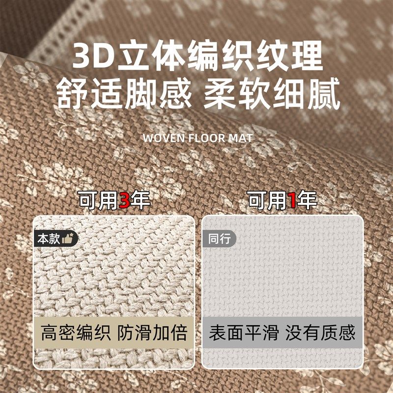 新品厨房地垫防滑防油可擦免洗x地毯垫2026新款防水耐脏专用吸水,居家布艺,厨房地垫,淘宝优惠券,粉丝福利购,淘宝优惠卷