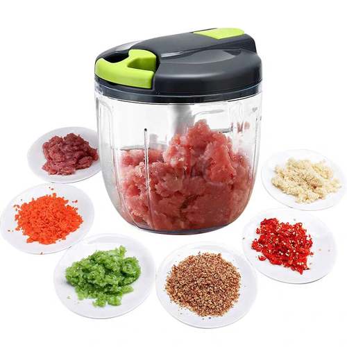 极速手拉手动绞肉机家用搅拌机饺子馅切I辣椒绞菜机碎菜料理机神