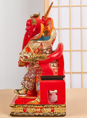 新品王灵官神像香樟木木雕神像家用供奉火神护法真君王.天君桌面