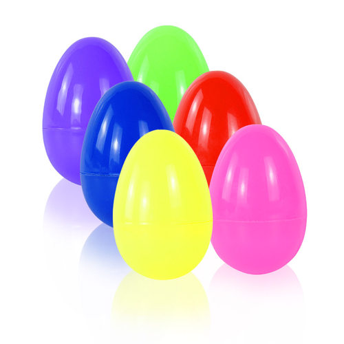 新品24/12Pcs Fiillable Easter Eggs Plastic Colorful Easter E