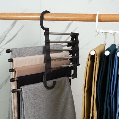 极速Multi-Layer Pants Hanger Horizontally oNr Vertically Fol