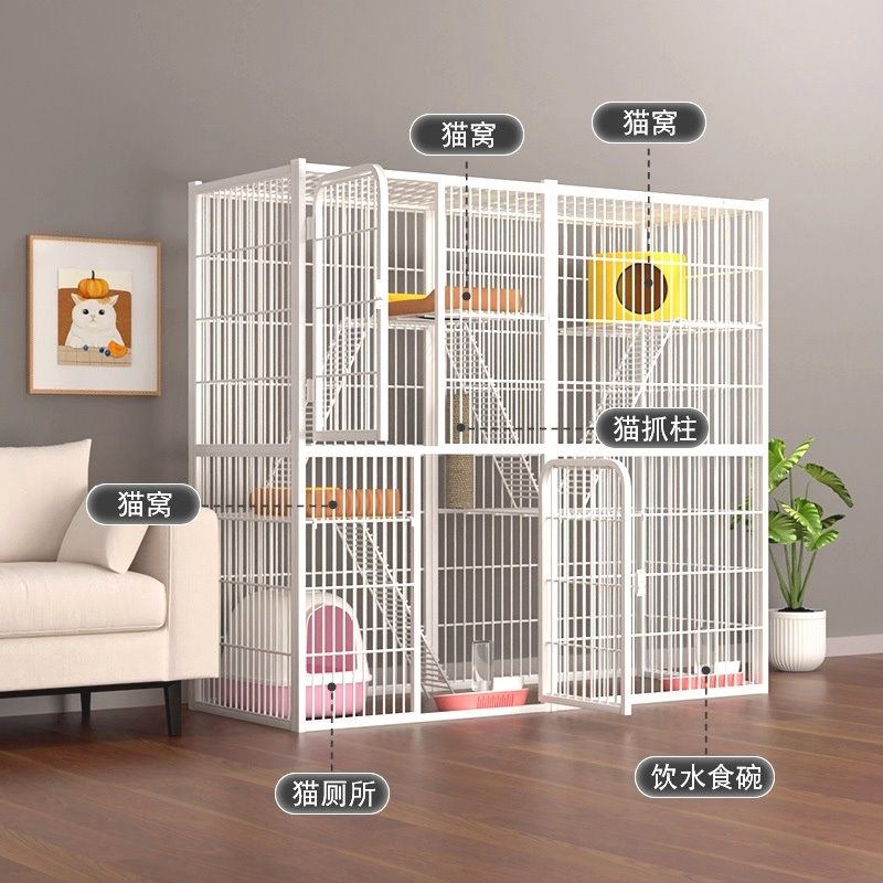 极速猫笼子别墅三层超大自由空间猫舍大型繁殖Q猫屋家用小型猫窝