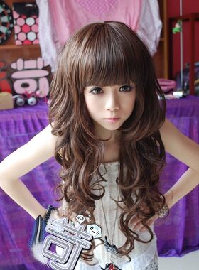 新品非主流假发 20m13款包邮长卷 齐刘海长卷发蓬松 女 可爱苛苛