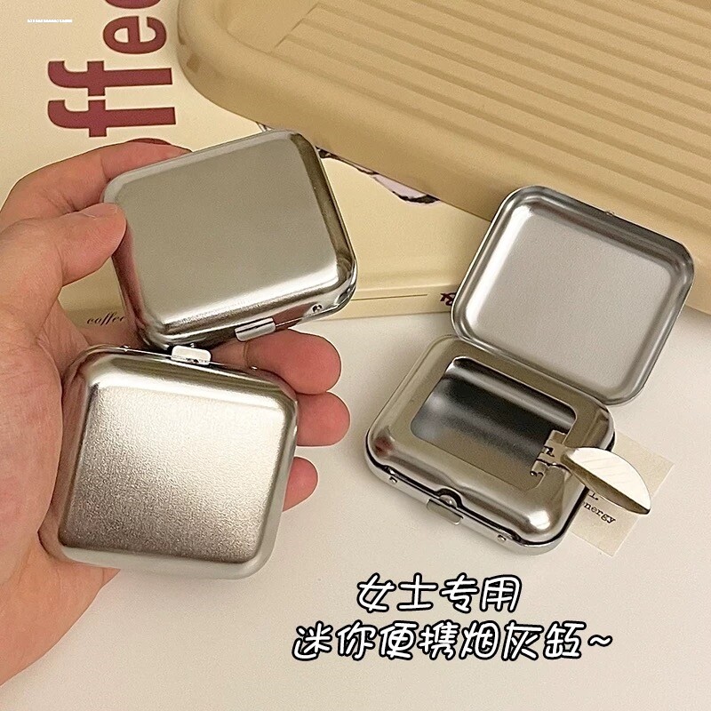 迷你金属烟灰缸便携小烟灰缸户外随身口袋烟灰盒创意车载烟具配件