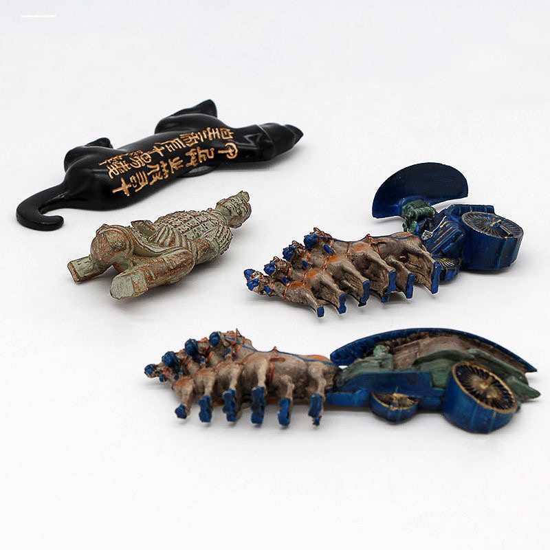 中国古代秦始皇兵马俑冰箱贴陕西安旅游纪念品收藏品陵阳虎符形状