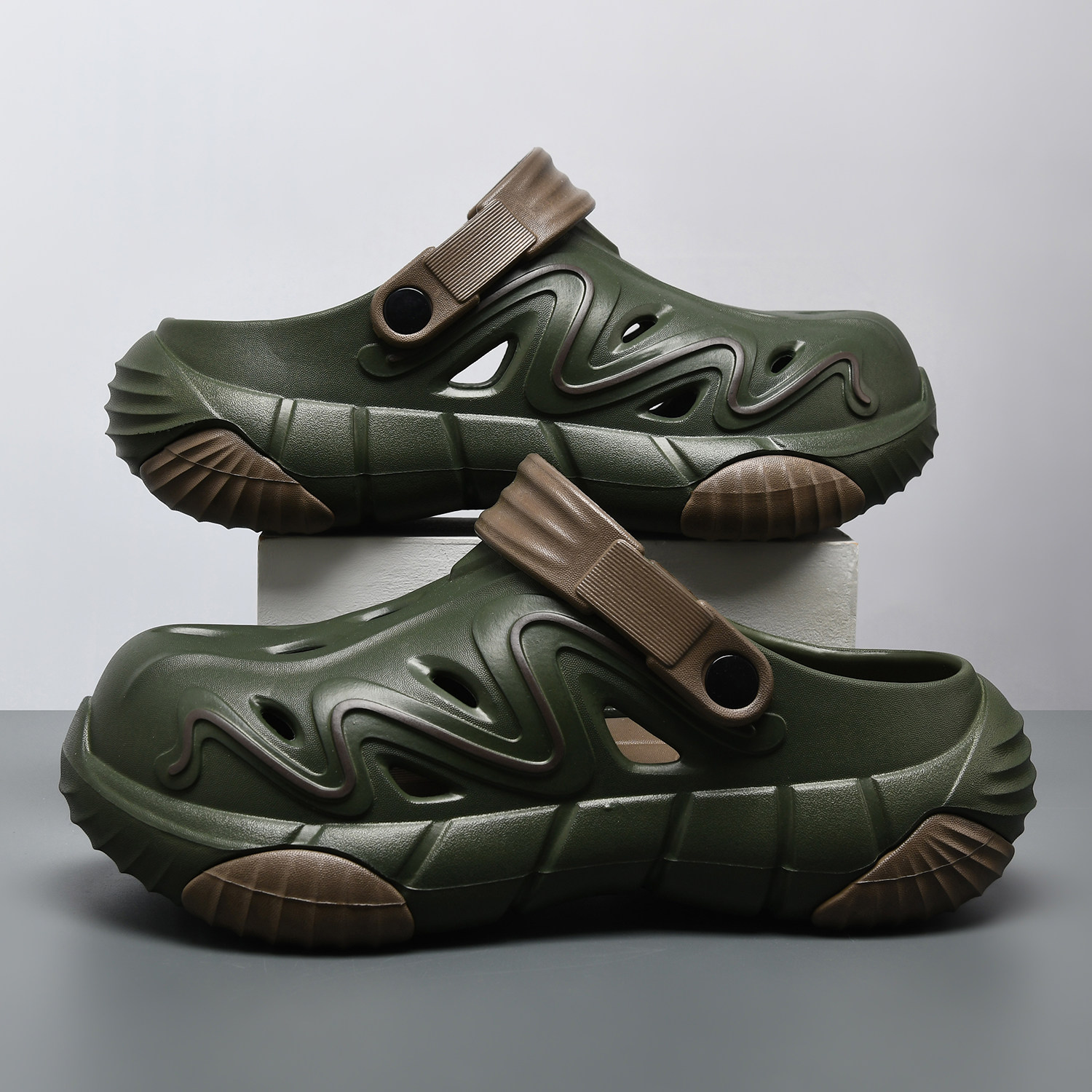 洞洞鞋男款夏季拖鞋外穿防滑男士包头户外沙滩凉鞋踩屎感2026新款