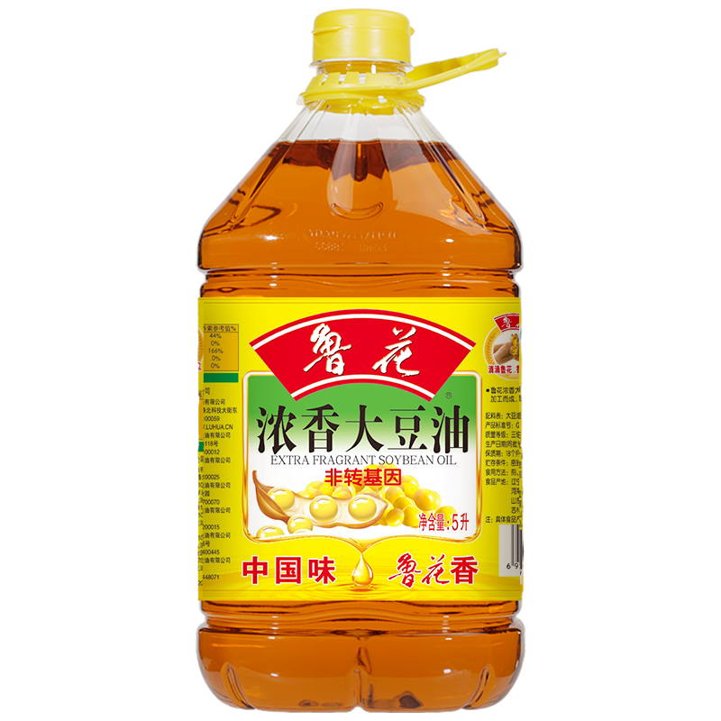 鲁花浓香大豆油5L家庭炒菜食用油鲁花官方店