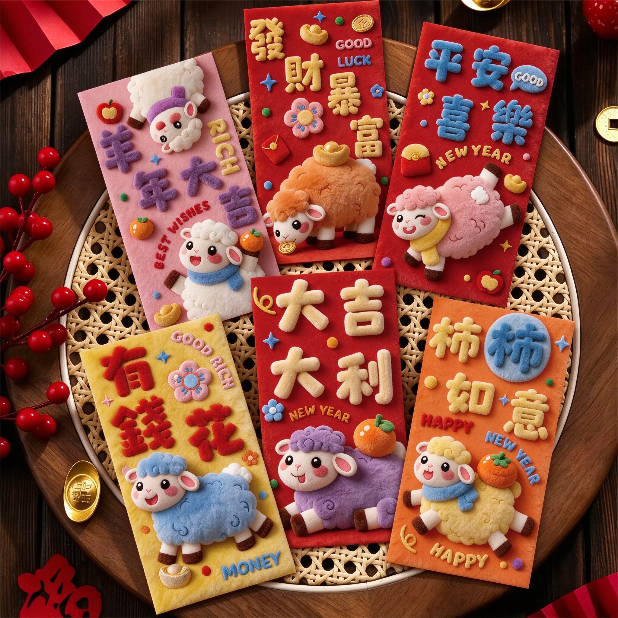 2027羊年红包袋新款耳朵卡通可爱利是封通用过新年春节压岁钱红包