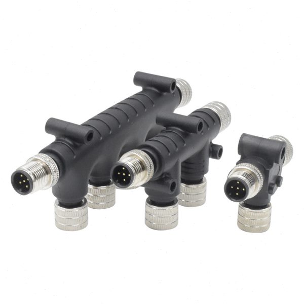 M12执行器分配器航空插头一分五连接器六通接插件m12 5P nmea2000