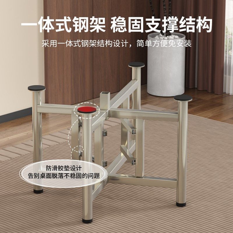 新中式实木折叠大圆餐桌带转盘家用吃饭洽谈大圆桌酒店宴席大圆桌