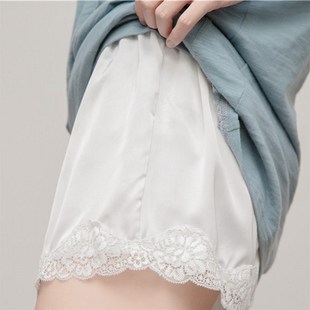 宽松休闲薄款 夏季 防走光女士打底裤 真丝花边蕾丝安全裤 3分短裤