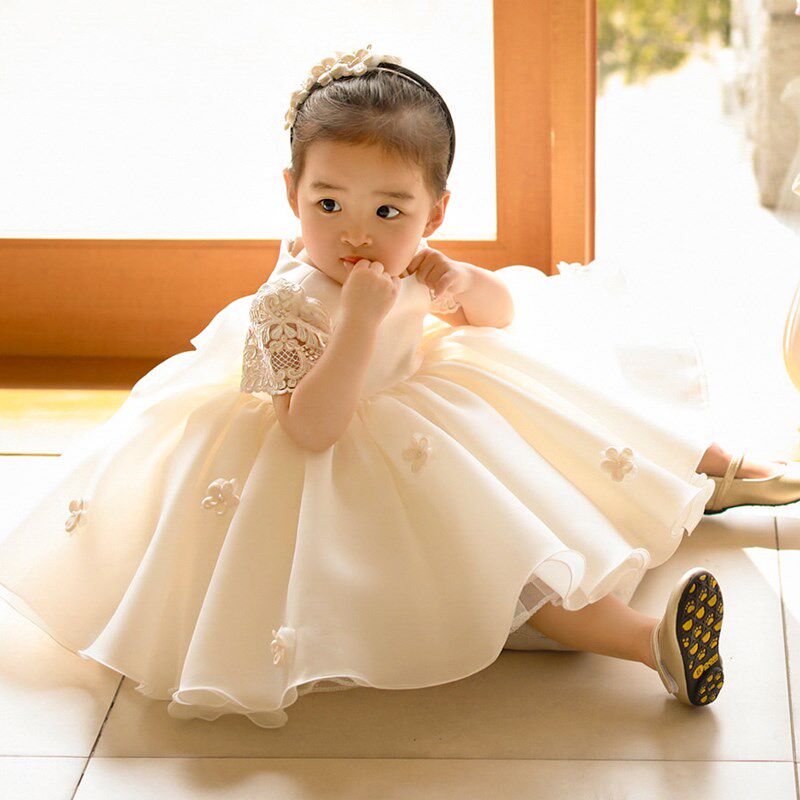 儿童周岁宴礼服洋气走秀主持人高端花童婚礼小女孩毕业比赛公主裙