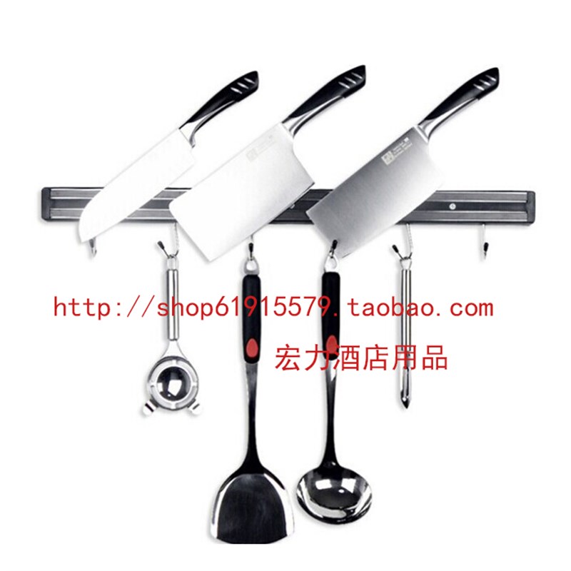 不锈钢磁性磁力刀架磁铁条磁吸壁挂式刀条挂架创意厨房神器 包邮