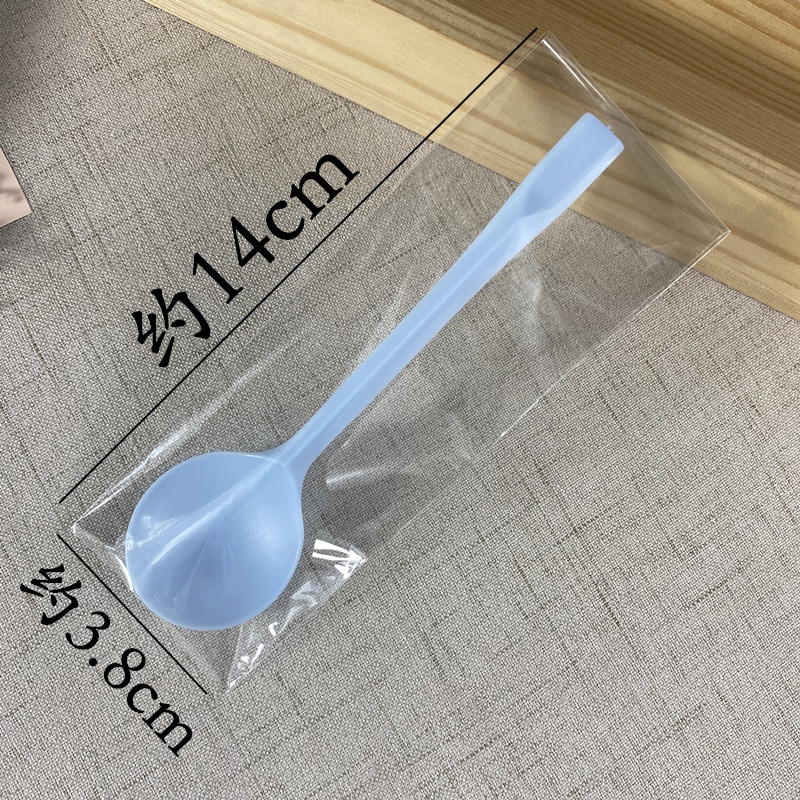 甜品一次性勺子单独包装金龟勺水果捞烧仙草塑料勺磨砂外卖调羹