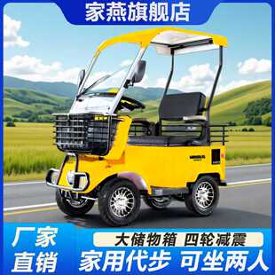 新款老人代步车家用小型电动四轮车残疾人老年四轮电瓶车电磁刹车