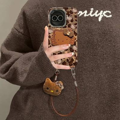 适用iQOOZ系列豹纹KT猫支架外壳