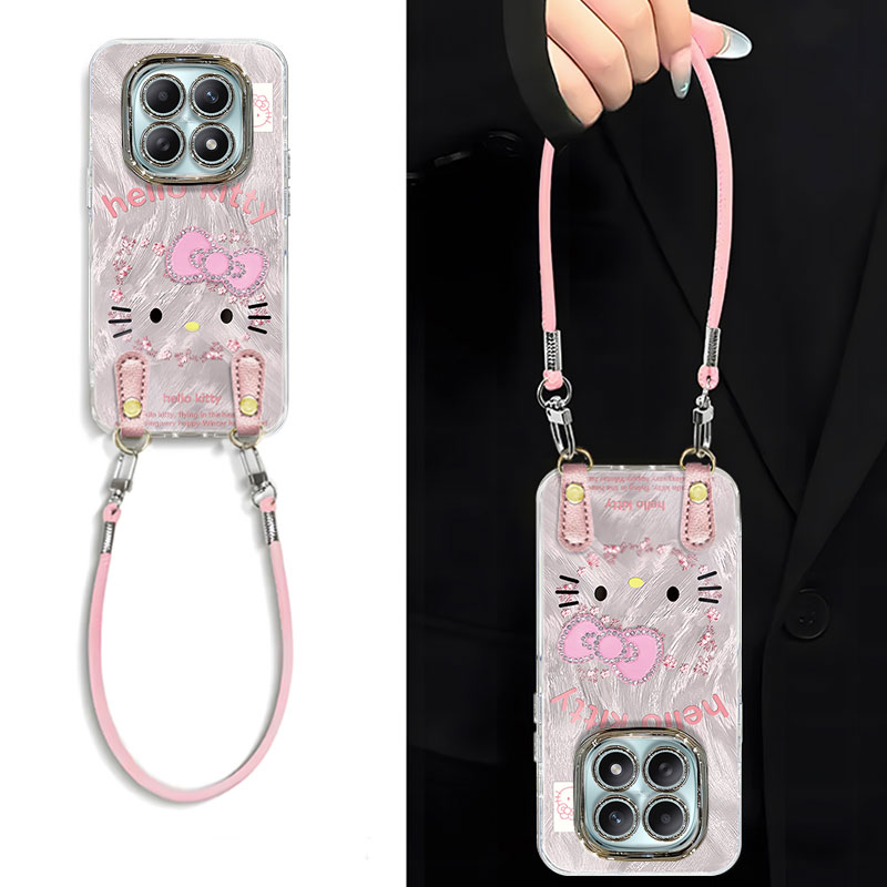 适用红米Note系列碎花凯蒂猫外壳