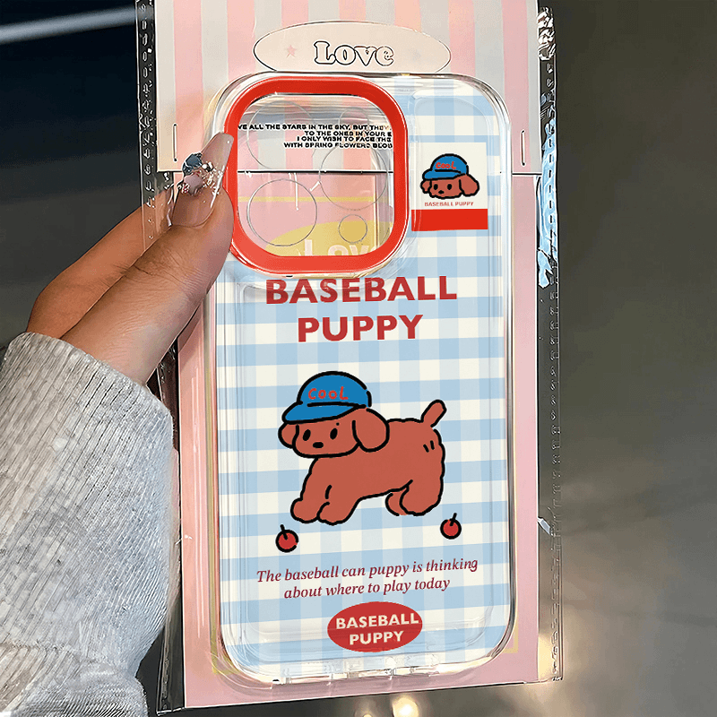 适用苹果系列棒球小狗手机壳