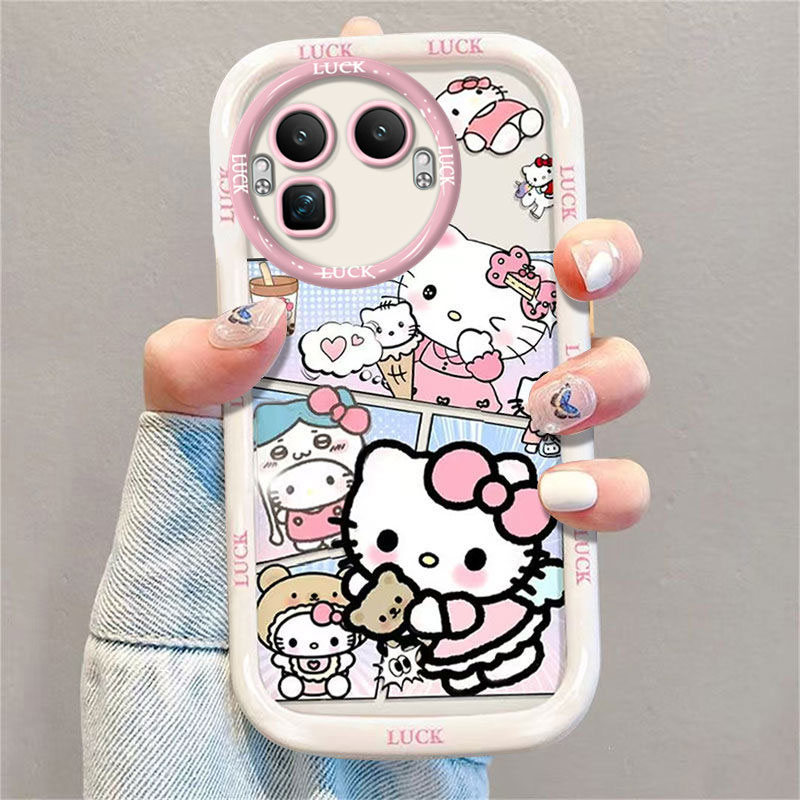 适用真我手机壳小熊凯蒂猫手机壳