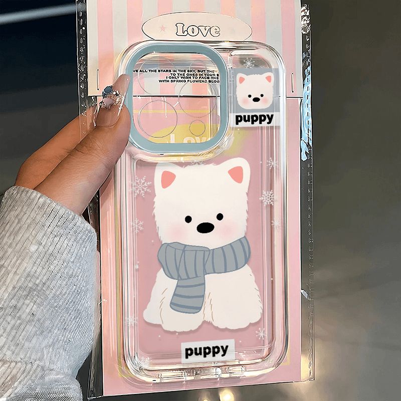 适用苹果系列雪花西高地手机壳