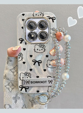 适用红米Note14Pro手机壳新款Note13Pro+简约Note12R/Turbo蝴蝶结KT猫11SE精孔羽纱壳note10防摔9/8保护套