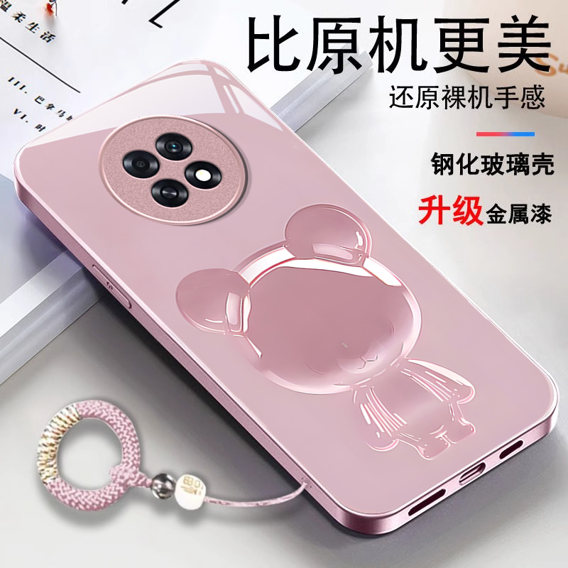 适用OPPOK系列透明小熊手机壳