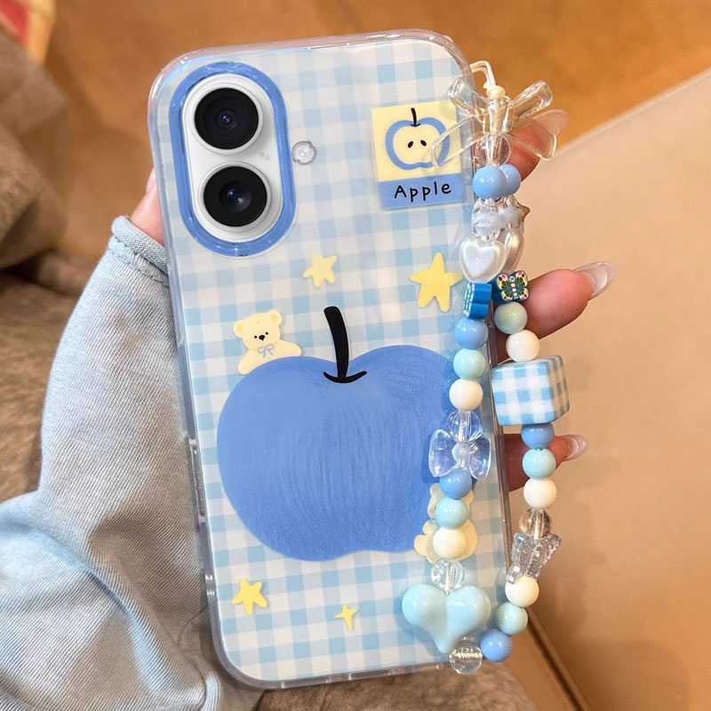 适用格纹苹果苹果16E手机壳iPhone15promax夏日14plus小清新13可爱12少女心11新款8防摔7保护套xsmax全包6s