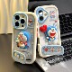 适用苹果17promax手机壳16e立体15plus公仔iphone14卡通13哆啦A梦12硅胶11保护套xs防摔壳xr镜面7 8plus支架