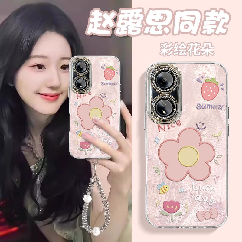 适用OPPOA系列彩绘花朵手机壳