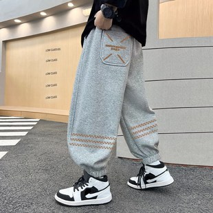 兒童冬季 男童加絨褲 2024新款 一體M絨加厚運(yùn)動衛(wèi)褲 子秋冬款 男孩冬