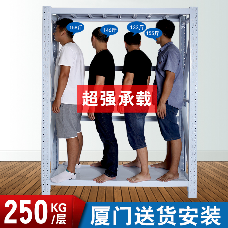 中型仓储仓库货架组装展示架厦门五金铁架库房工S厂货架移动置物