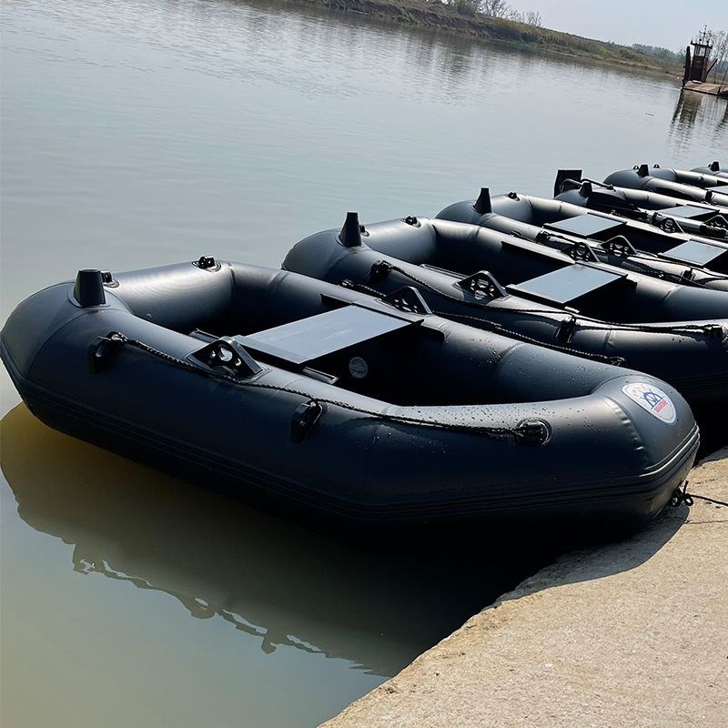 橡皮艇硬底加厚钓鱼船电动充气皮划艇J钓鱼下网可折叠户外气垫