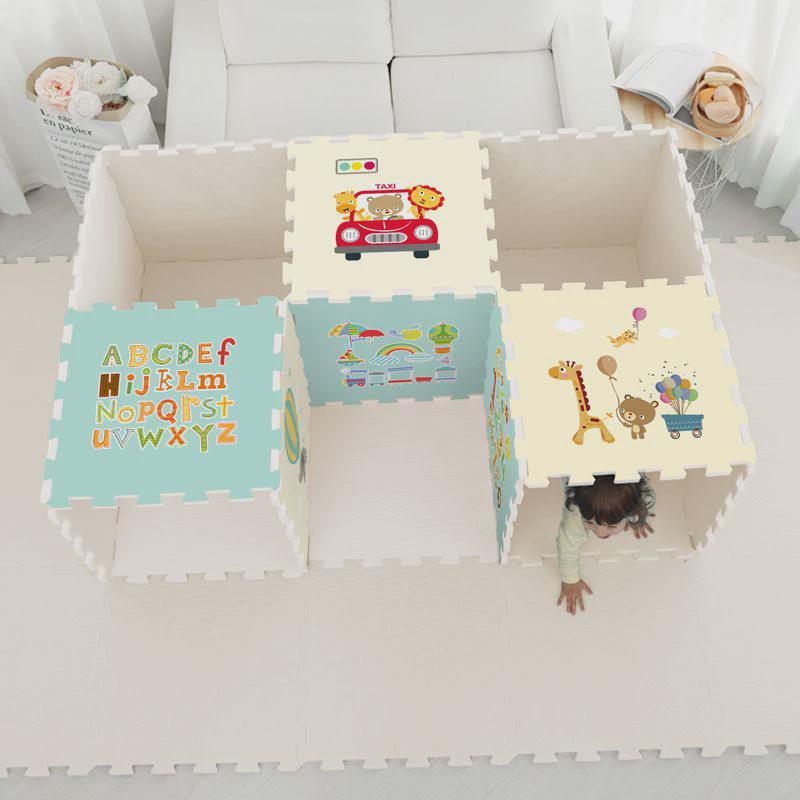 华婴婴幼儿拼接爬行垫儿童加厚宝宝防摔卧室户外地板爬爬垫