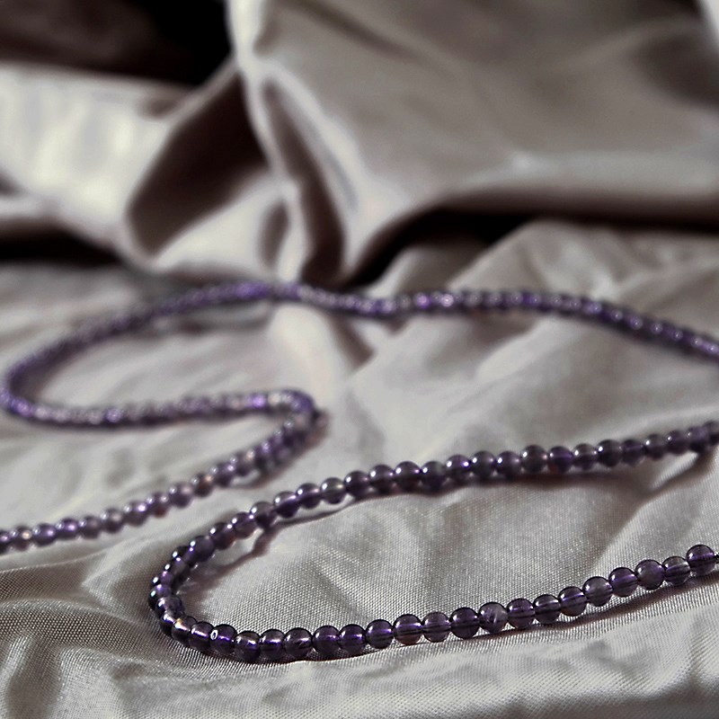 新款紫水晶眼镜链条挂脖时尚个性墨镜装饰眼镜绳子复古风潮挂链绳