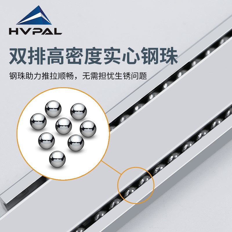 20mm宽二节轻型铝合金单层滑轨直C线工业导轨抽屉键盘X机械设备轨