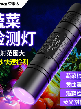 荣事达蔬菜灯365nm紫光灯鉴定笔黄曲霉素菌水果检测笔荧光剂检测